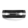 Black Bow Jewelry 8mm Cobalt Black Plated & Polished Half Round Standard Fit Band - 3 of 4