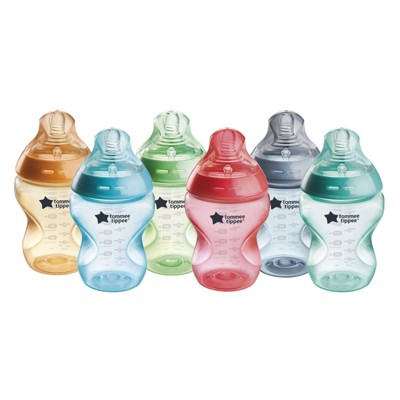 Tommee Tippee Closer To Nature Fiesta Baby Bottle - 9oz/6pk