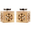 Northlight Snowflake Box Wooden Christmas Tealight Holders - 4.75" - Set of 2 - 4 of 4