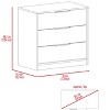 NicBex 3 Drawers Dresser for Bedroom,Modern Style Wooden Drawers with Black Handle,Dressers for Kids Room,Living Room,Entry and Hallway - 3 of 4