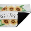 Stupell Industries Bless This Home Sunflowers Printed Outdoor Door Mat, design by Kim Allen, 18"x30" - 2 of 4