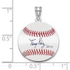 Black Bow Jewelry Sterling Silver Tony Perez Signature SM Enamel Baseball Pendant - 4 of 4