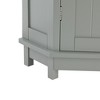 NicBex Triangular Corner Cabinet with Doors,Storage Cabinet with Adjustable Shelves,Modern MDF Corner Cabinet Storage for Bath/Laundry Room - 4 of 4