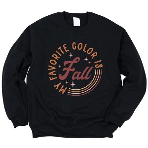 Simply Sage Market Women's Graphic Sweatshirt My Favorite Color Is Fall Circle - 1 of 4