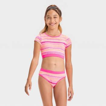 Girls' Summertride Striped Midkini Set - art class™
