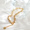 Gold-Tone Oval Link Chain Bracelet, Minimalist Jewelry for Women, Daily & Styling Occasions - 3 of 4