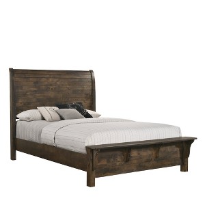New Classic Furniture,Blue Ridge Wood Queen Bed, Rustic Gray - 1 of 4