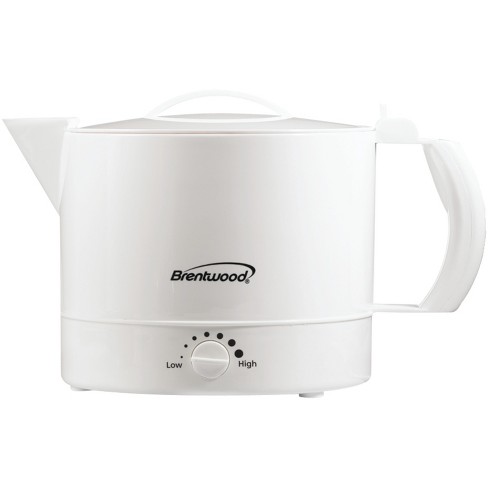 Brentwood 32-Ounce Electric Kettle Hot Pot in White - image 1 of 4