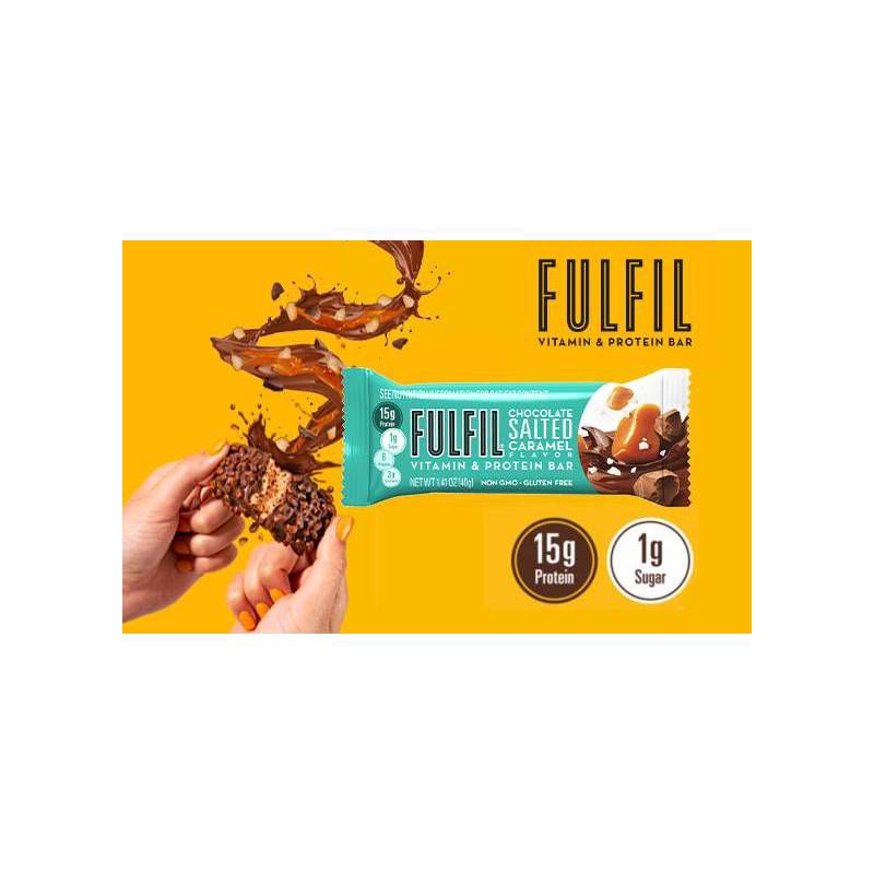 Fulfil Chocolate Salted Caramel Protein Bars - 5.64oz/4ct, 3 of 10