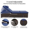Garvee Patio Lounge Chairs, 2-Piece PE Wicker Patio Lounge Set, Adjustable Rattan Chaise Chairs w/Storage Table, Outdoor Pool Furniture - 3 of 4