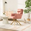 Lycvki Velvet Contemporary High-Back Upholstered Swivel Accent Chair - 3 of 4