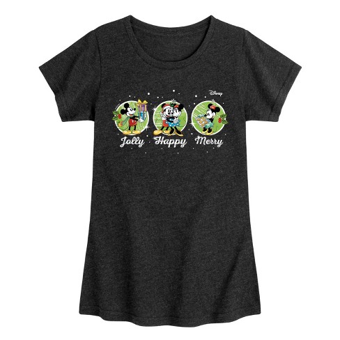 Girls' - Disney - Jolly Happy Merry Fitted Short Sleeve Graphic T-Shirt - image 1 of 4