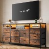 10 Drawer Dresser TV Stand,63" W Long Fabric Dresser Entertainment Center - 2 of 4