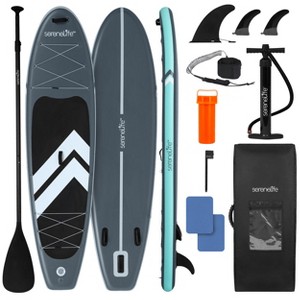 Inflatable Stand-Up Paddleboard for Water Activities with Durable Design, Non-Slip Surface, Compact 126 x 33 x 6 - 1 of 4