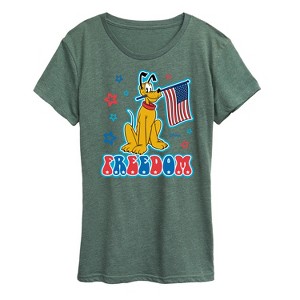 Women's - Disney - Pluto Freedom Short Sleeve Graphic T-Shirt - 1 of 4