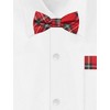 Jacob Alexander Boys' Red Christmas Plaid Pre-Tied Adjustable Banded Bow Tie - 3 of 4