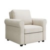 NicBex 3-in-1 Sleeper Chair Bed with Adjust Backrest Linen Lounger Chair Modern Sofa Bed Chair for Adults - 2 of 4