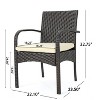 Sapphtopaz Patio Dining Chairs Wicker Outdoor Chair with Thick Cushion, Wicker Back for Garden, Patio, Lawn, Backyard - 3 of 4
