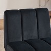PAGED Velvet Accent Chair Armless Living Room Chairs Modern Upholstered Reading Chair with Metal Legs for Living Room - 3 of 4