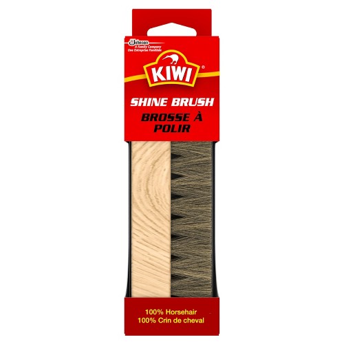 KIWI Horsehair Shine Brush 1ct, White