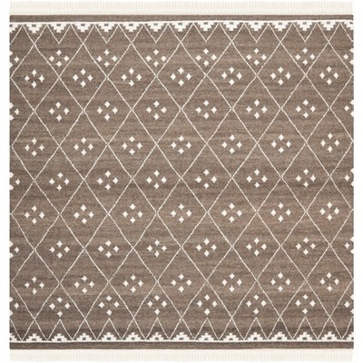 Natural Kilim Nkm316 Hand Woven Area Rug - Brown/ivory - 5'x5 ...