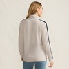 Lands' End Women's Long Sleeve Waffle Quarter Zip Pullover - 2 of 4