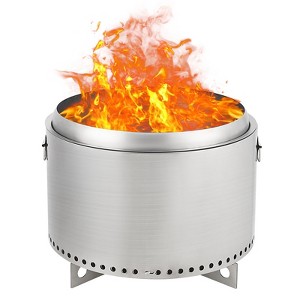 Smokeless Firepit 20.5Inch Portable Outdoor Fire Pit with Removable Ash Base, Stainless Steel Wood Burning Fireplace for Camping, Outside, Bonfire, - 1 of 4