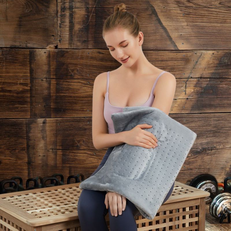 Heating Pad for Back Pain Relief£¬33"x17" Extra Large Electric Heating Pads for Cramps Neck and Shoulders, 4 of 9