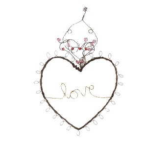 Transpac Wire Love Heart w/Antiqued Pearls Home Decorations Valentines - 1 of 1