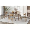 Mid-Century Dining Chairs Set of 2 with Curved Backrest,Plush Cushion and Rubberwood Frame for Dining Room-Baofuwish - 2 of 4