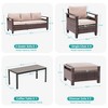 Sonkuki 8 Pieces Patio Sofa & Ottomans & Chair & Coffee Table Set, Conversation Couch with Cushion - 3 of 4