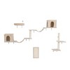 LAOTIES Wall Mounted Cat Tree with 2 Cat Condos,3 Shelves, Scratching Posts,Perch And Ladders,Space Saving Cat Furniture - 3 of 4