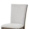 Royal Hampton Side Dining Chair Set of 2, Oak Brown Wood, Gray Fabric and Foam - 4 of 4