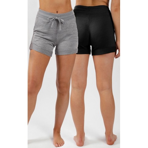 90 Degree By Reflex 2 Pack Women s Soft Comfy Lounge Shorts With