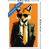 Trends International Andreas Magnusson - Fox In a Suit Framed Wall Poster Prints - 3 of 4