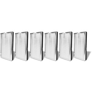 Nispira True HEPA Replacement Filter with Activated Carbon Compatible with MA#15 Air Purifier Part MA#15R. 6 Packs - 1 of 4