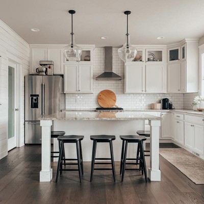 Haddonfield All Wood Backless Counter Height Barstool Black - Thresholdâ¢ Designed With Studio 