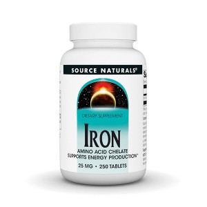 Iron Chelate 25mg by Source Naturals, Inc.  -  250 Tablet - 1 of 3