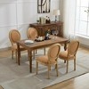 TIRAMISUBEST French Style Dining Chairs Set of 2 - Solid Wood Frame, Linen Fabric Back - 4 of 4