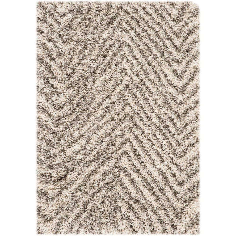  Chevron Loomed Accent Rug Ivory/Gray
