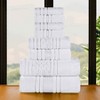 Zero Twist Cotton Solid and Floral Jacquard 8 Piece Bathroom Towel Set by Blue Nile Mills - 2 of 4