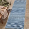 Washable Boho Geometric Rug Non Slip Low Pile Rug Soft Throw Floor Cover Foldable Indoor Carpet for Living Room Bedroom Playroom Nursery - 3 of 4
