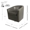 New Pacific Direct Ernest Bonded Leather Swivel Chair - 2 of 4