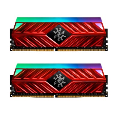 XPG SPECTRIX D41 RGB Desktop Memory: 16GB (2x8GB) DDR4 3200MHz CL16 Red - 2pc