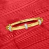 Ross-Simons Diamond Station Bangle Bracelet in 14kt Gold Over Sterling - 3 of 4