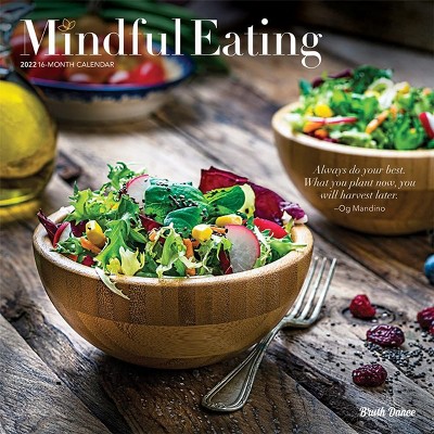 BrownTrout Publishers 2021 - 2022 Monthly Food Wall Calendar, 16 Month, Mindful Eating Theme, 12 x 12 in