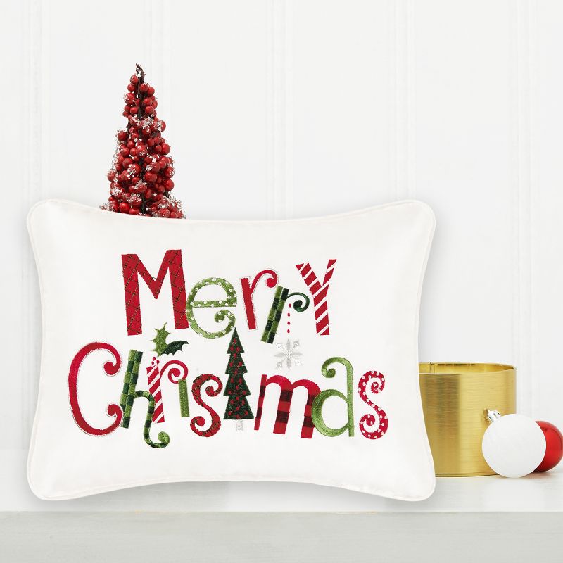 C&F Home 12" x 16" Merry Christmas Embroidered Throw Pillow, 2 of 6