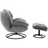 Streamdale Accent chair TV Chair Living room Chair Grey with ottoman - 4 of 4