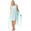 Casual Nights Women's 2 Piece Floral Robe and Gown Set - 3 of 4