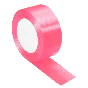 Unique Bargains Single Side Solid DIY Wrapping Decoration Roll Satin Ribbons - 1 of 4
